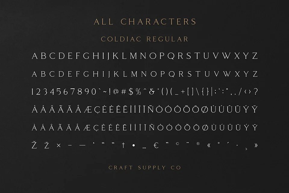 coldiac font download