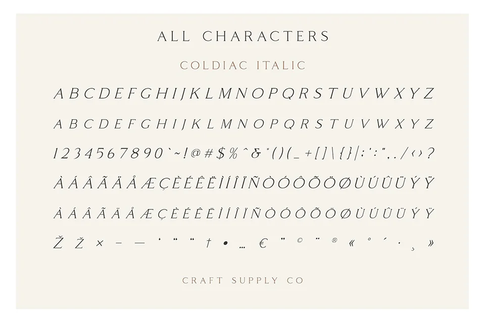 coldiac font download