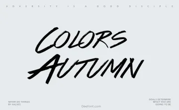 Colors Of Autumn Font