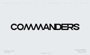 Commanders Font