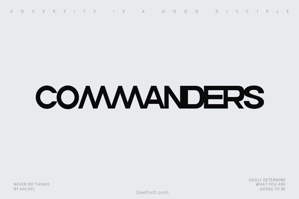 Commanders Font