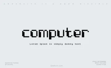 Computer Pixel-7 Font