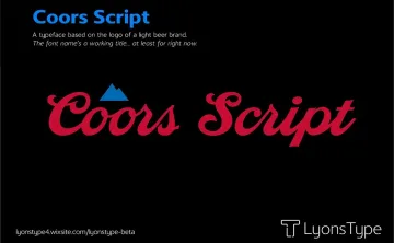 Coors Script Font