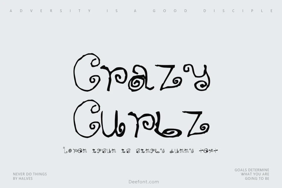 Crazy Curlz Font