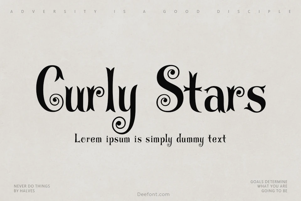 Curly Stars Font