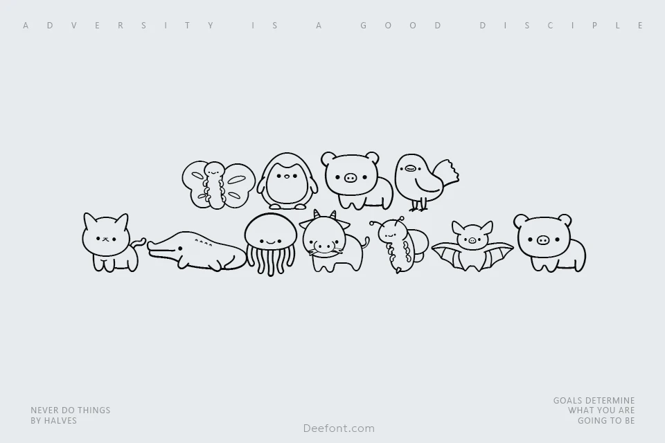 Cute Animals Dingbat Font