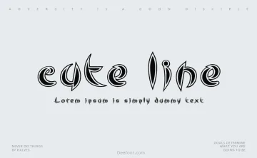 Cute Line Font