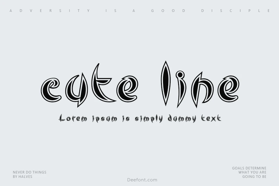 Cute Line Font