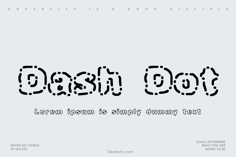 Dash Dot Font