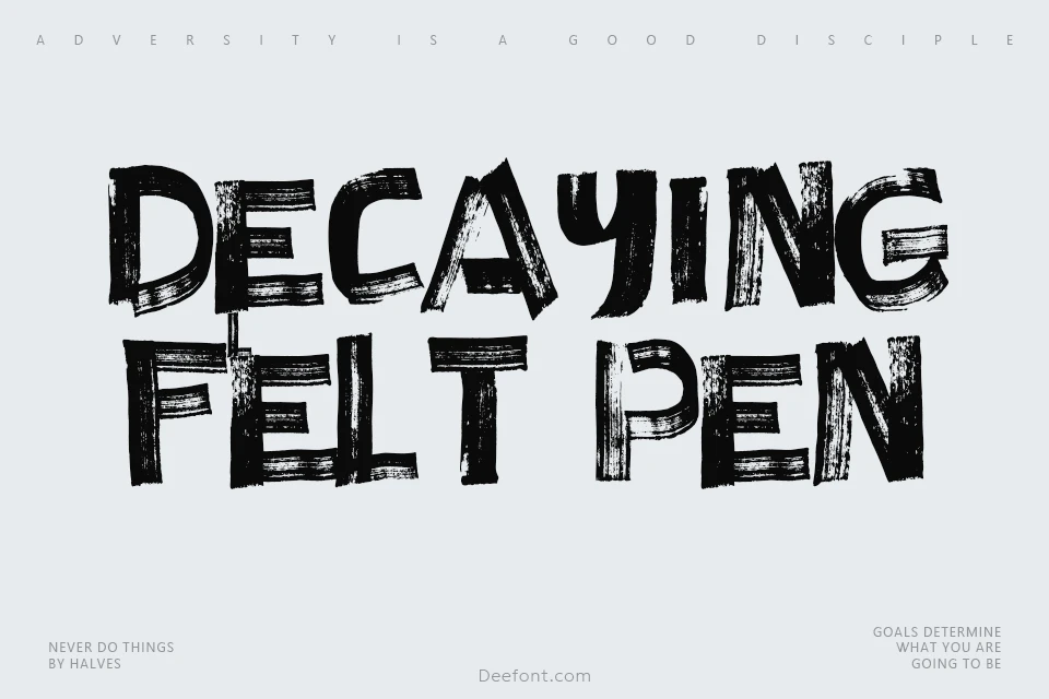 Decaying Felt Pen Font