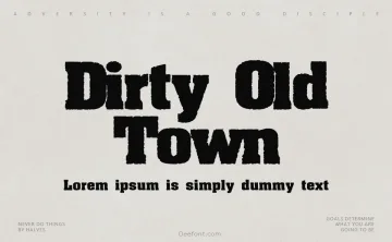 Dirty Old Town Font