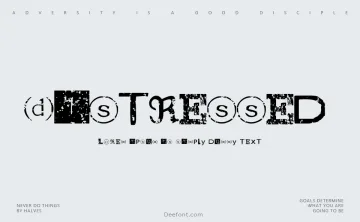 Distressed Ransom Note Font