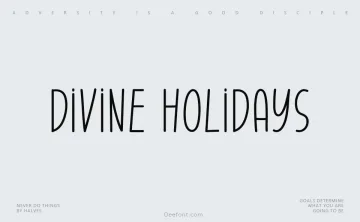 Divine Holidays Font