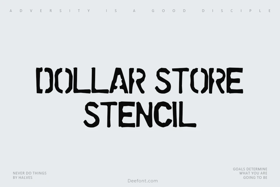 Dollar Store Stencil Font