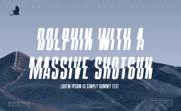 Dolphin with a Massive Shotgun Font