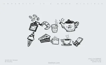 Doodle Coffee Scents Font