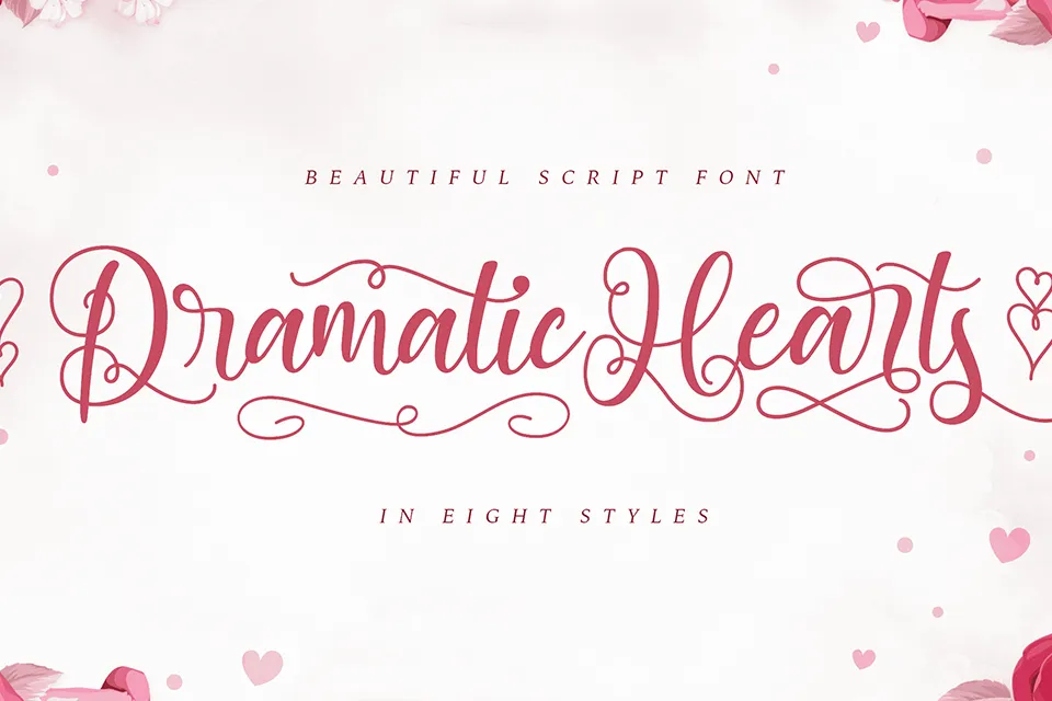 Dramatic Hearts Font