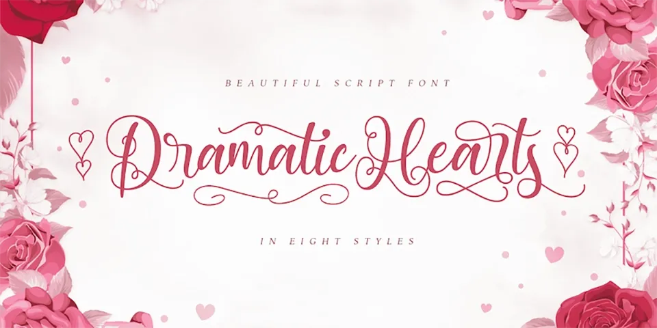 Dramatic Hearts Font