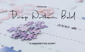 Drop Writen Font