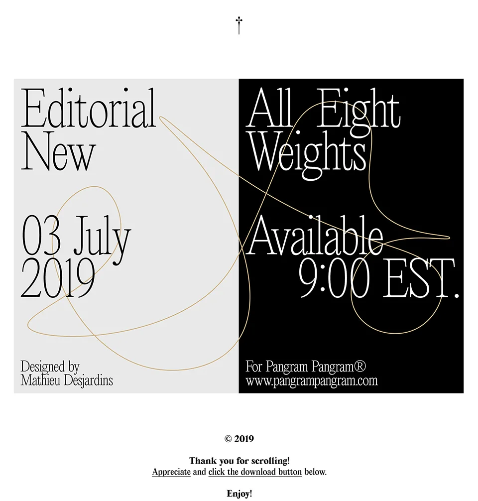 Editorial New Font Family download