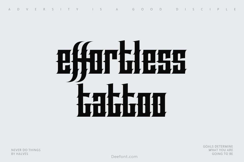 Effortless Tattoo Font