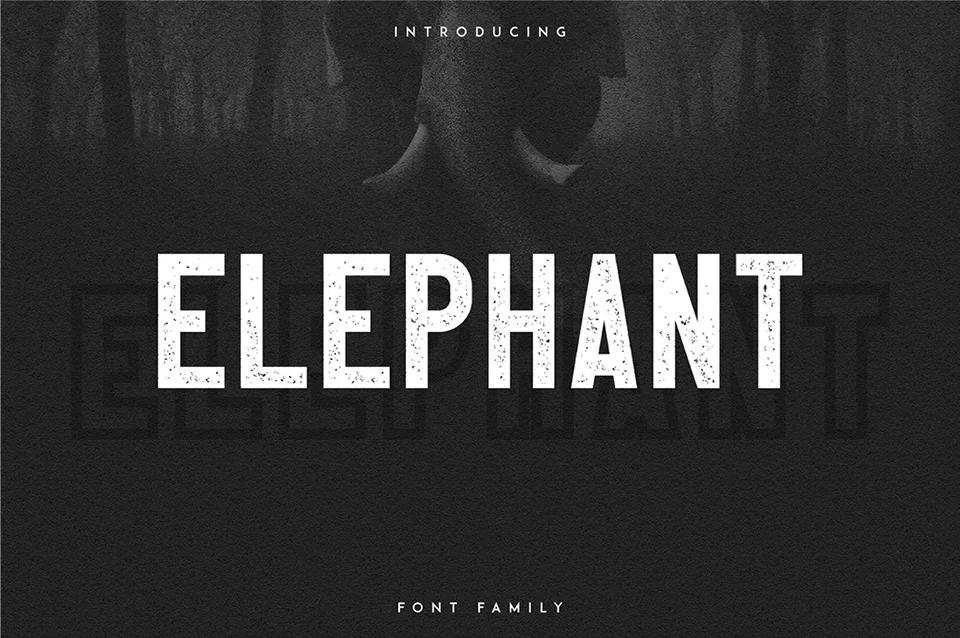 Elephant Outline Font download