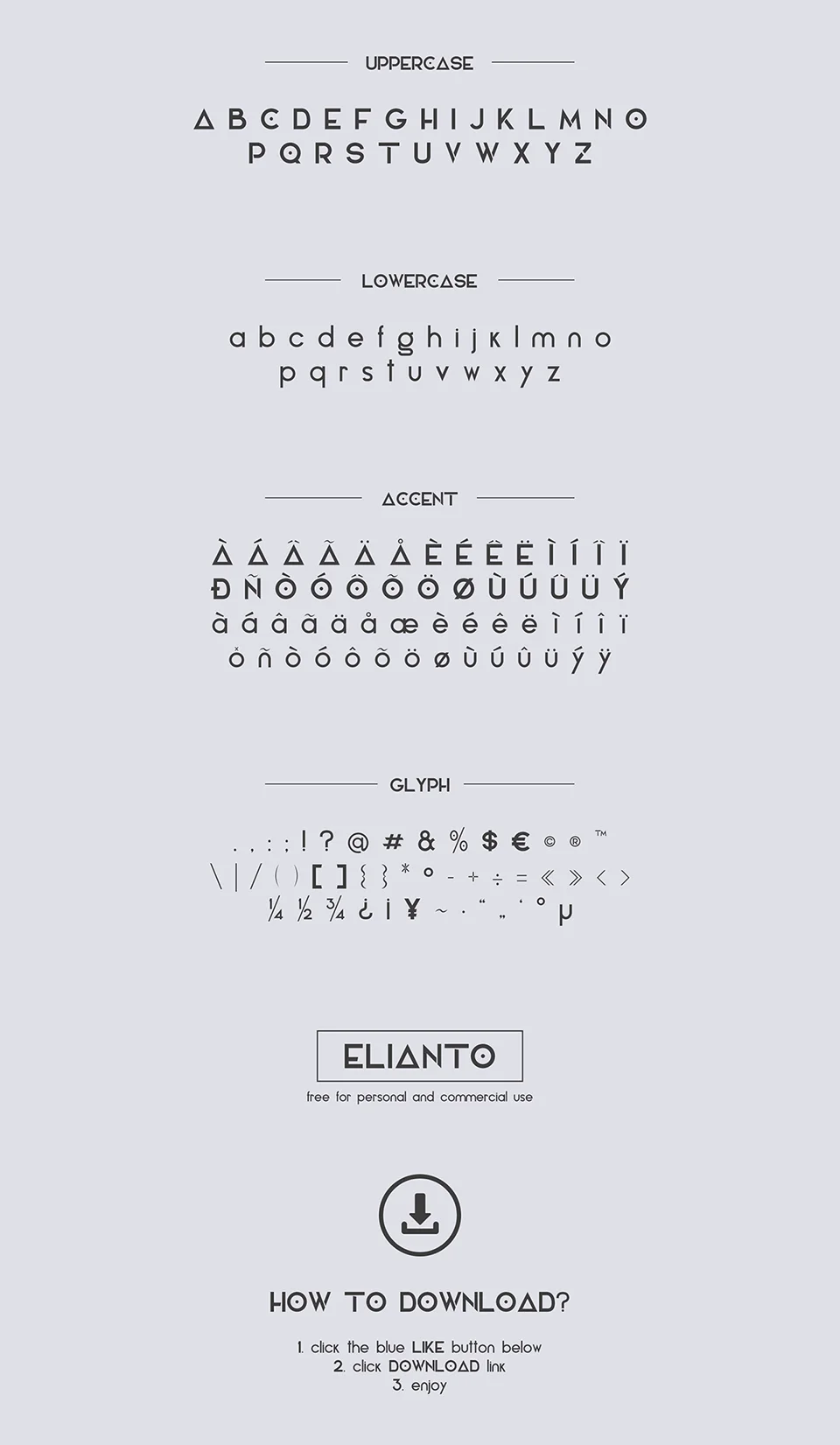 elianto typeface download