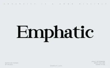 Emphatic Font