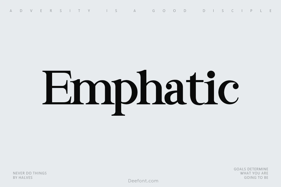 Emphatic Font