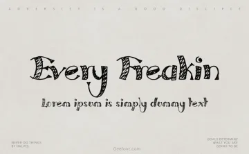 Every Freakin Night Font