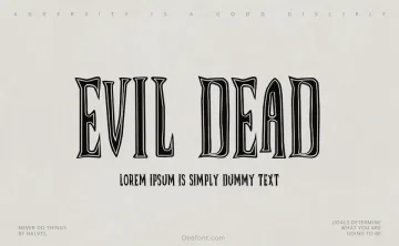 Evil Dead II UK Font