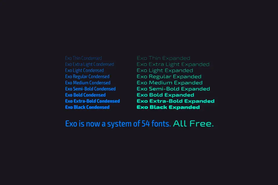 Exo Font Family free download