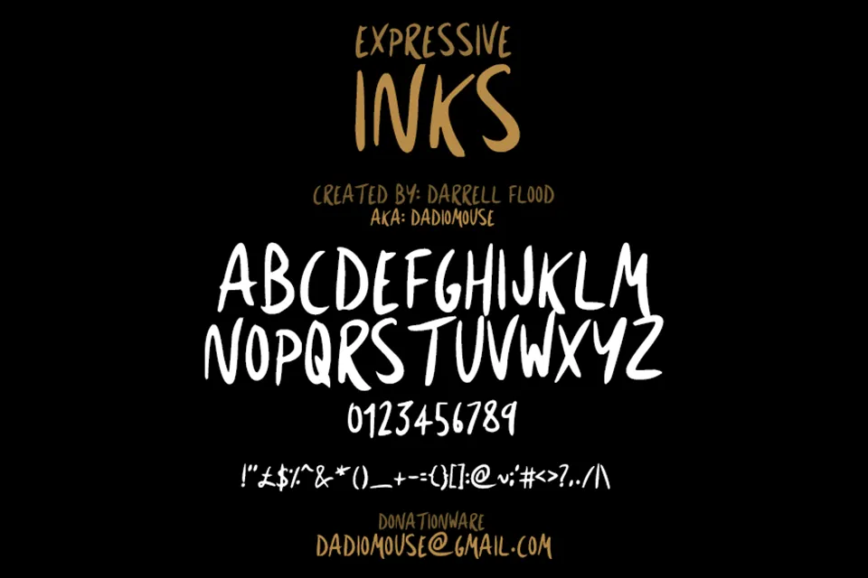 Expressive Inks Font