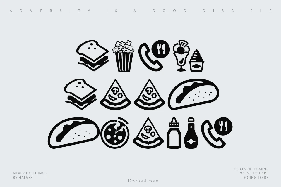 Fast Food Icons Font