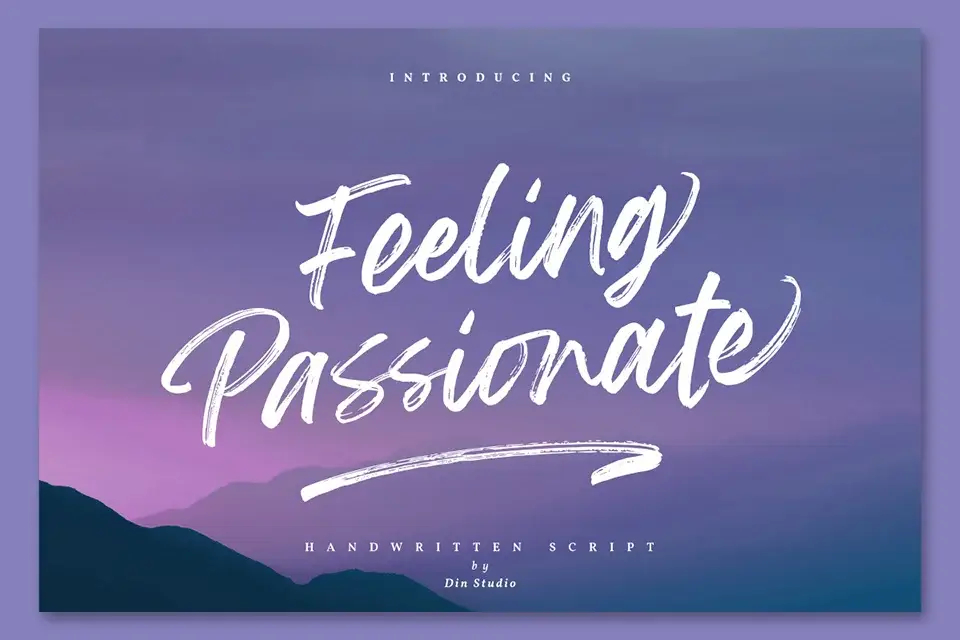 Feeling Passionate Brush Font