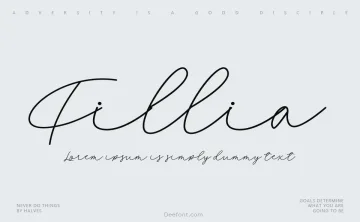 Fillia Script Font