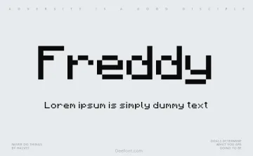 Five Fonts at Freddy’s Font