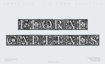 Floral Capitals Font