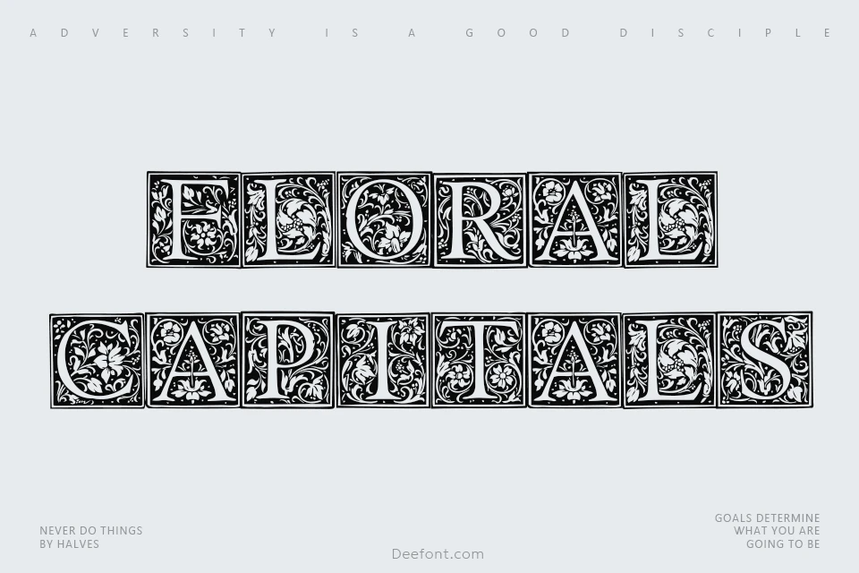 Floral Capitals Font