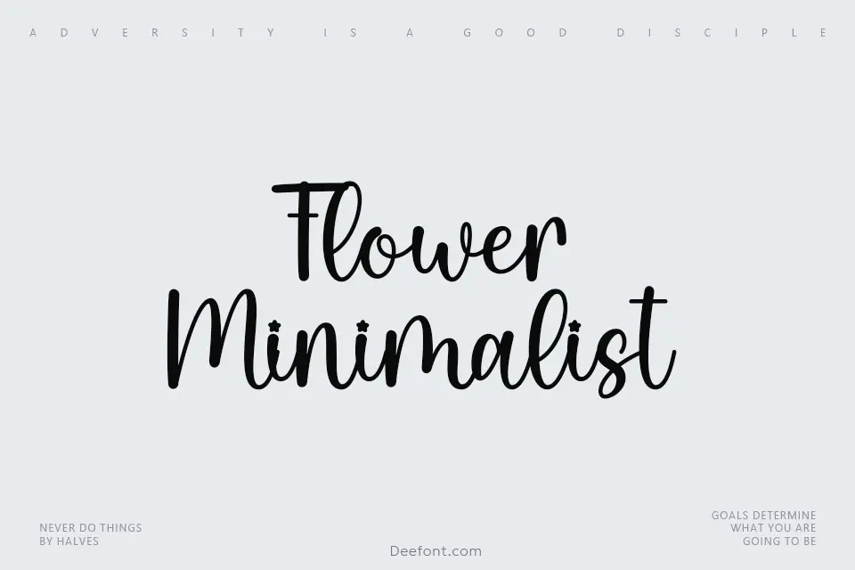 Flower Minimalist Font