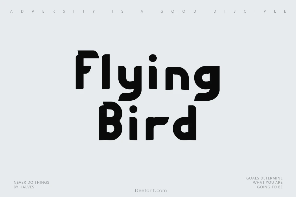 Flying Bird Font