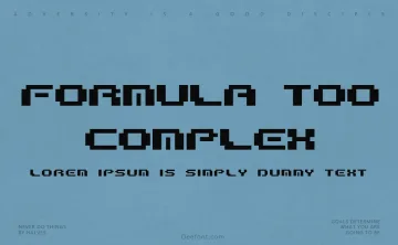 Formula Too Complex Font