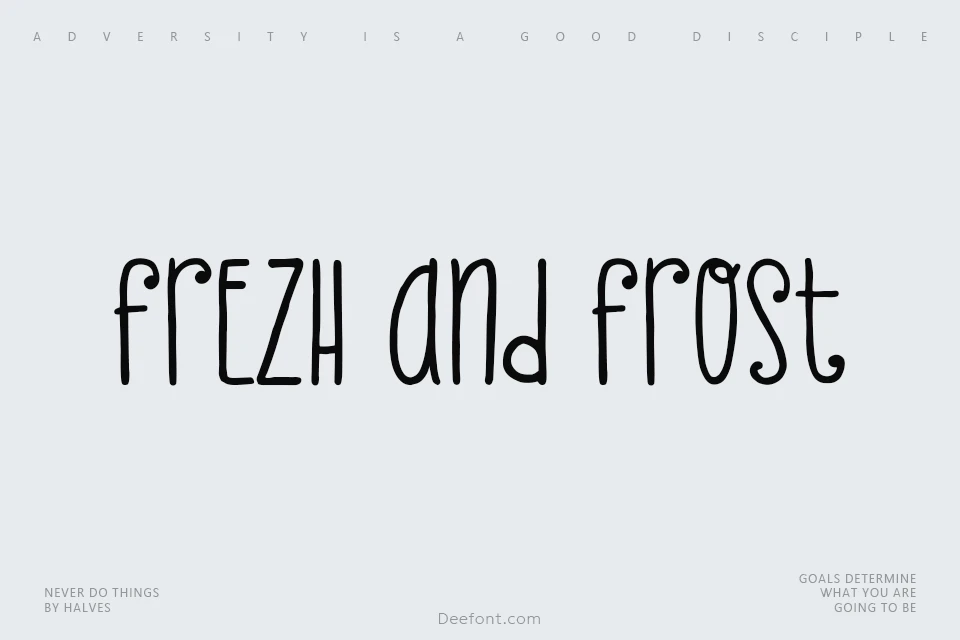 Frezh And Frost Font