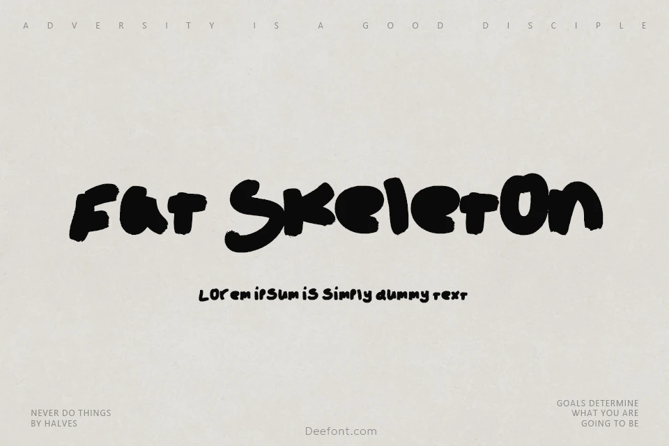 FT Fat Skeleton Font