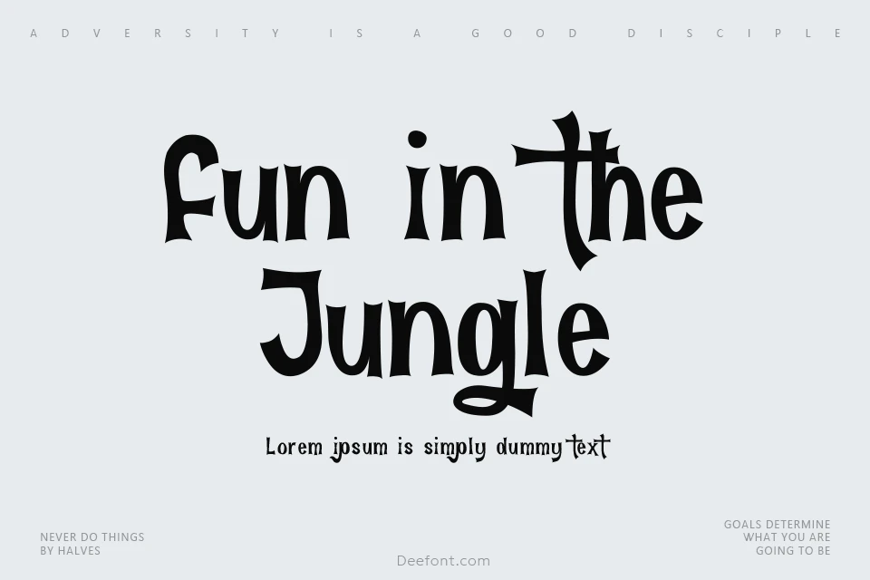 Fun in the Jungle Font