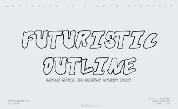 Futuristic Outline Font