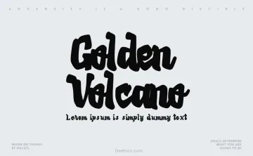 Golden Volcano Font