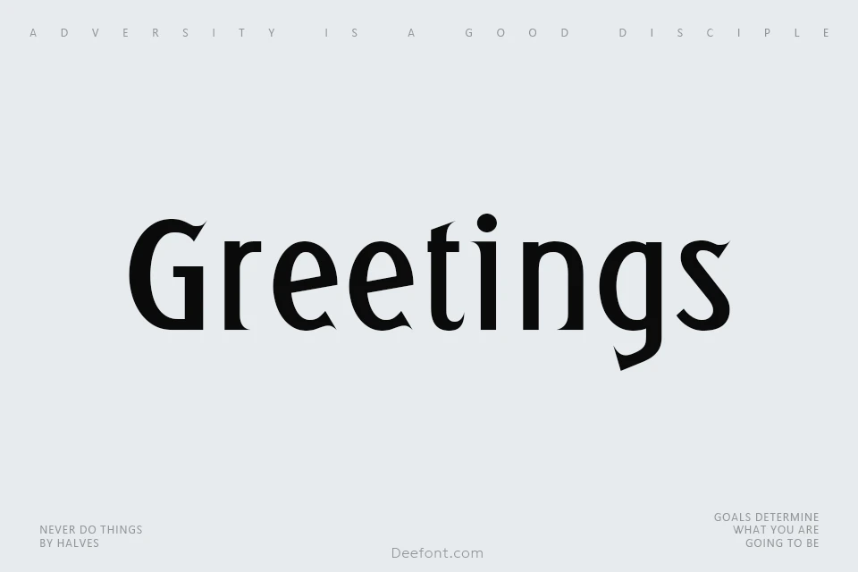 Greetings Font