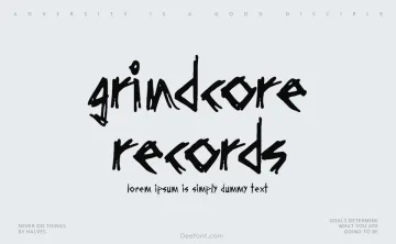 Grindcore Records Font