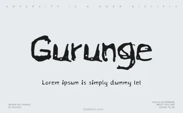 Gurunge Font